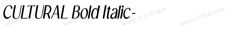 CULTURAL Bold Italic字体转换